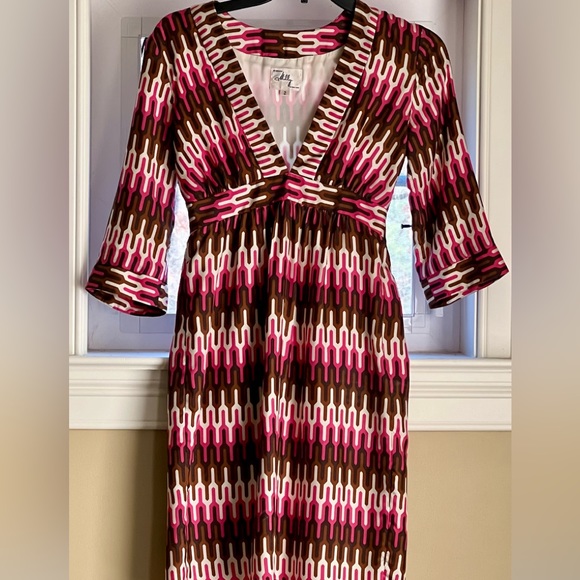 Milly of New York An Original silk dress v-neck empire waist size 2. Excellent - Picture 1 of 3